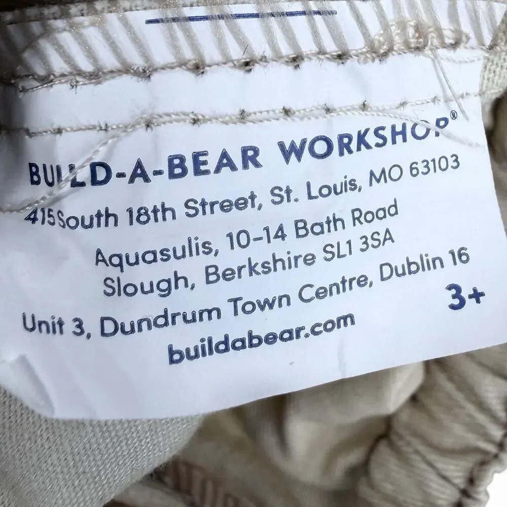 Build-A-Bear Workshop Argyle Sweater Vest Khaki Cargo Shorts Outfit 2 Pc